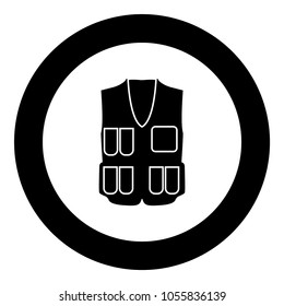 Waiscoat black icon in circle