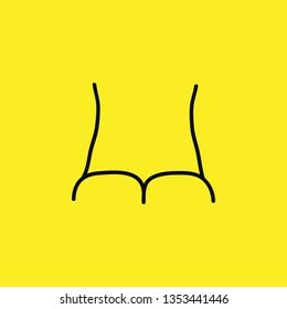 waist ass icon vector