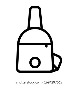 Waist bag icon outline vector design