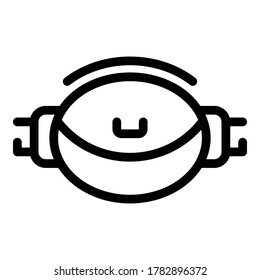 Waist bag icon. Outline waist bag vector icon for web design isolated on white background