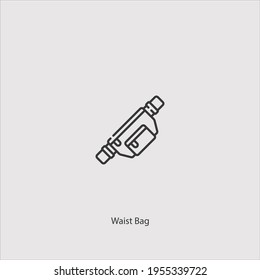vector de icono de bolso de cintura aislado en fondo blanco