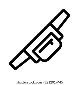 waist bag line icon illustration vector graphic
