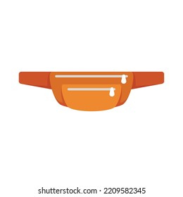 Waist bag luggage icon. Flat illustration of Waist bag luggage vector icon isolated on white background