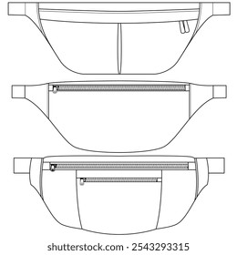 Waist bag mock up design. Bum bag mock up editable	