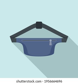 Waist bag pack icon. Flat illustration of Waist bag pack vector icon for web design