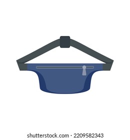 Icono del paquete de bolsos de cintura. Ilustración plana del icono vectorial del paquete de bolsos húmedos aislado en el fondo blanco