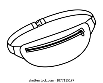 waist bag, a simple doodle image, can be used for mocap, logo