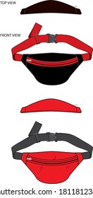 Waist bag template for design