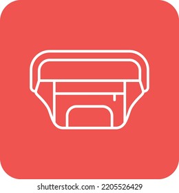 Waist Bag vector icon. Can be used for printing, mobile and web applications.