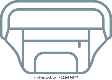 Waist Bag vector icon. Can be used for printing, mobile and web applications.