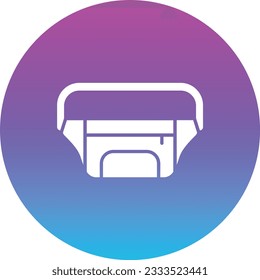 Icono vectorial de la bolsa de la cintura. Se puede usar para imprimir, móviles y aplicaciones web.