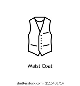 waist coat icon in vector. Logotype