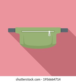 Waist handbag icon. Flat illustration of Waist handbag vector icon for web design