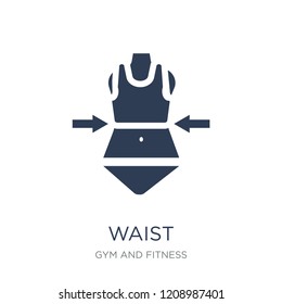 Waist icon. Trendy flat vector Waist icon on white background from Gym and fitness collection, vector illustration can be use for web and mobile, eps10