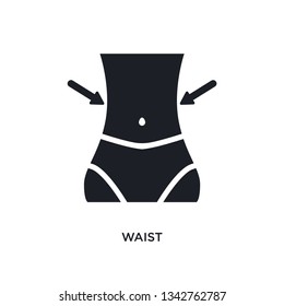 waist isolated icon. simple element illustration from gym and fitness concept icons. waist editable logo sign symbol design on white background. can be use for web and mobile