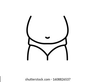 Waist line icon. Vector symbol in trendy flat style on white background. Waist sing for design.