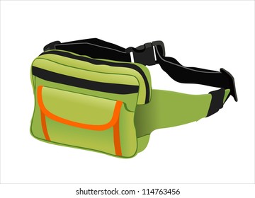 waist pouch isolated on white background.