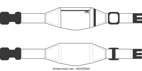 Waist pouch on white background