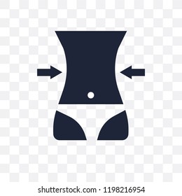 Waist transparent icon. Waist symbol design from Gym and fitness collection. Simple element vector illustration on transparent background.
