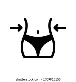 waist vector glyph flat icon 