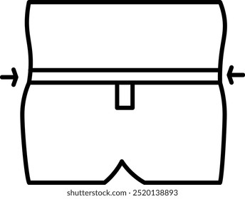 Waist Vector Line Icon Design