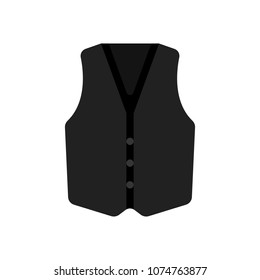 Waistcoat icon in flat style isolated vector illustration on white transparent background. Vest icon