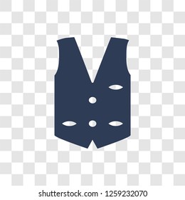 Waistcoat icon. Trendy Waistcoat logo concept on transparent background from Clothes collection