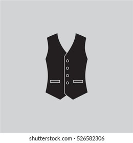 Waistcoat icon vector