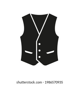 Waistcoat Ikone. Vektorgrafik. Flaches Design. 