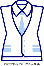 Diseño de icono de Vector de línea de chaleco