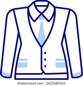 Diseño de icono de Vector de línea de chaleco