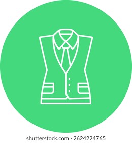 Diseño de icono de Vector de línea de chaleco