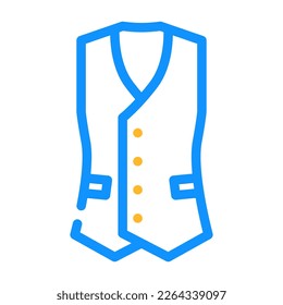 waistcoat outerwear male color icon vector. waistcoat outerwear male sign. isolated symbol illustration