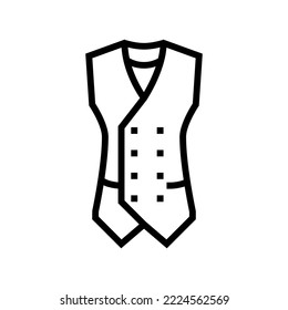 waistcoat outerwear male line icon vector. waistcoat outerwear male sign. isolated contour symbol black illustration
