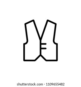 Waistcoat outline icon illustration isolated vector sign symbol
