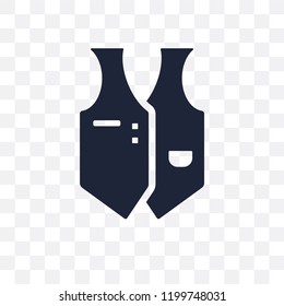 Waistcoat transparent icon. Waistcoat symbol design from Clothes collection. Simple element vector illustration on transparent background.