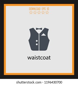 waistcoat  vector icon
