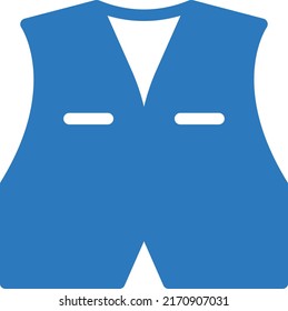 Waistcoat Vector illustration on a transparent background.Premium quality symbols.Glyphs vector icon for concept and graphic design.