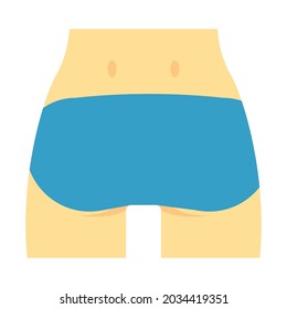 Ilustración de vectores editable en color de línea de Waistline 