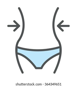 Waistline Colored Vector Icon