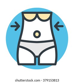 Waistline Vector Icon