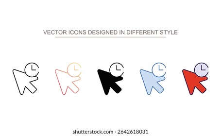 Wait Cursor icon design with white background stock illustration