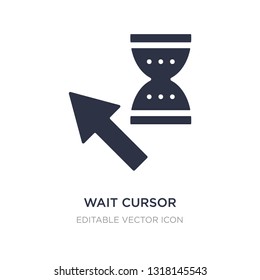wait cursor icon on white background. Simple element illustration from UI concept. wait cursor icon symbol design.