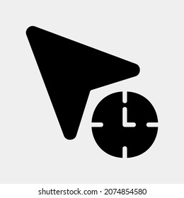 Wait cursor icon vector illustration in solid style, use for website mobile app presentation