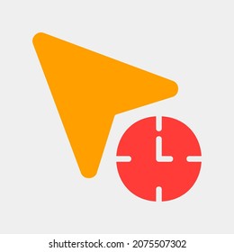 Wait cursor icon vector illustration in flat style, use for website mobile app presentation