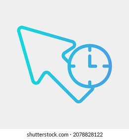 Wait cursor icon vector illustration in gradient style, use for website mobile app presentation