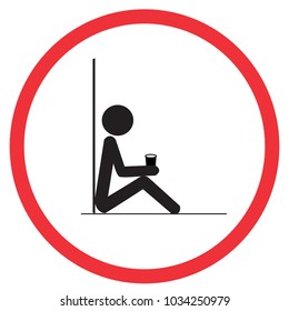 wait and drink  here, road symbol sign and traffic symbol design concept,, vector illustration.