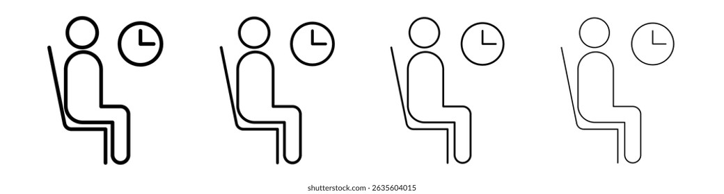 Wait icon Flat illustration sign