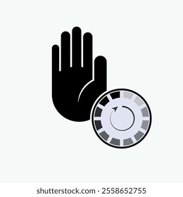 Wait Icon. Patience Symbol - Vector. 