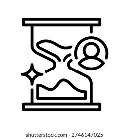 Wait List Line Icon, Outline Symbol for Queue Reservation, Standby Order, Patience Management, Customer Sequence, and Service Priority. Vector Sign Icon.